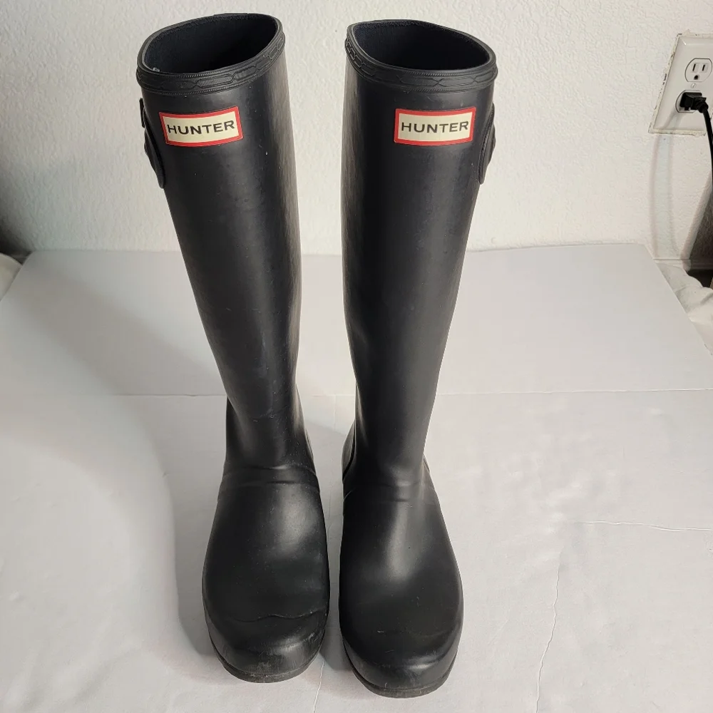 Hunter Boots Sz 9 Original Tour Matte Black